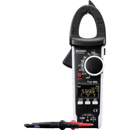 Pince ampèremétrique VOLTCRAFT VC-590OLED numérique étalonné: dusine (sans certificat) affichage OLED CAT III 600 V,