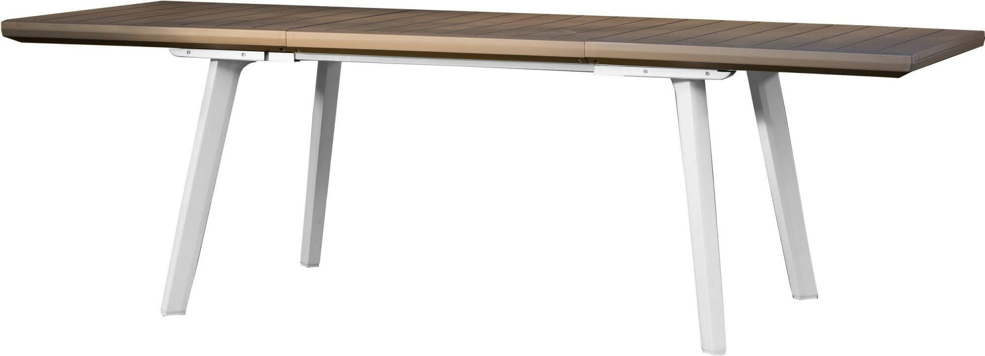 TAVOLO ESTENSIBILE HARMONY KETER PP BIANCO CAPPUCCINO CM 160/240X100 H.CM 75 - 5