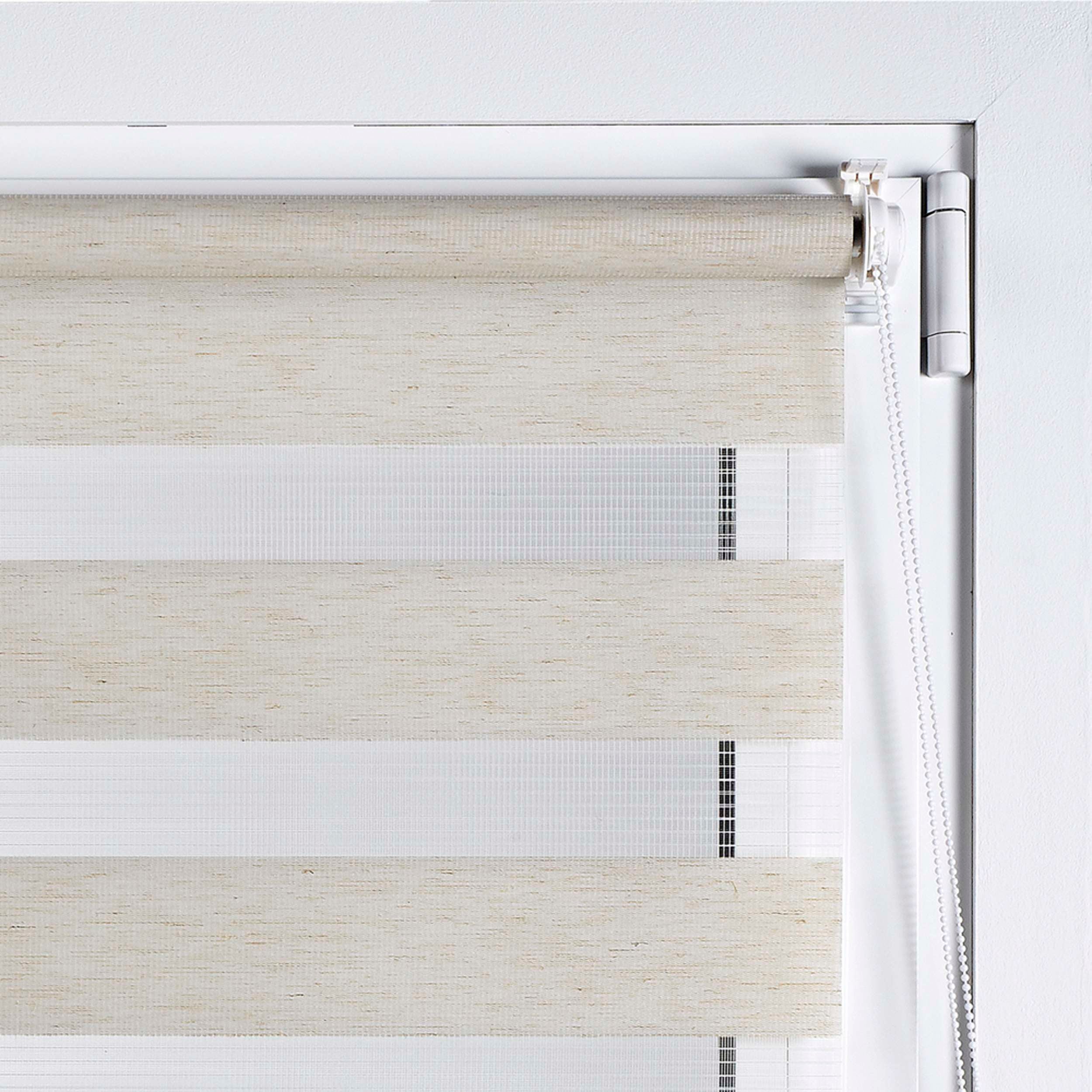 Estor de rolo EasyFix Dia/Noite, estore de instalação sem furos Linho, 150 x 180 cm - 3