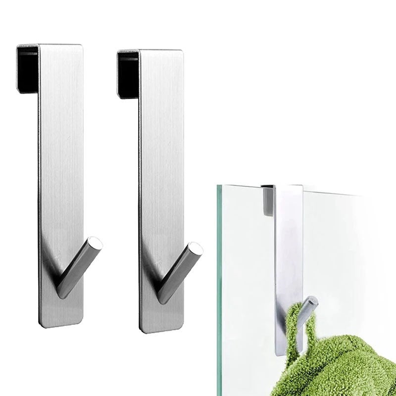Set di 4 ganci per doccia, ganci per doccia in acciaio inox, ganci per