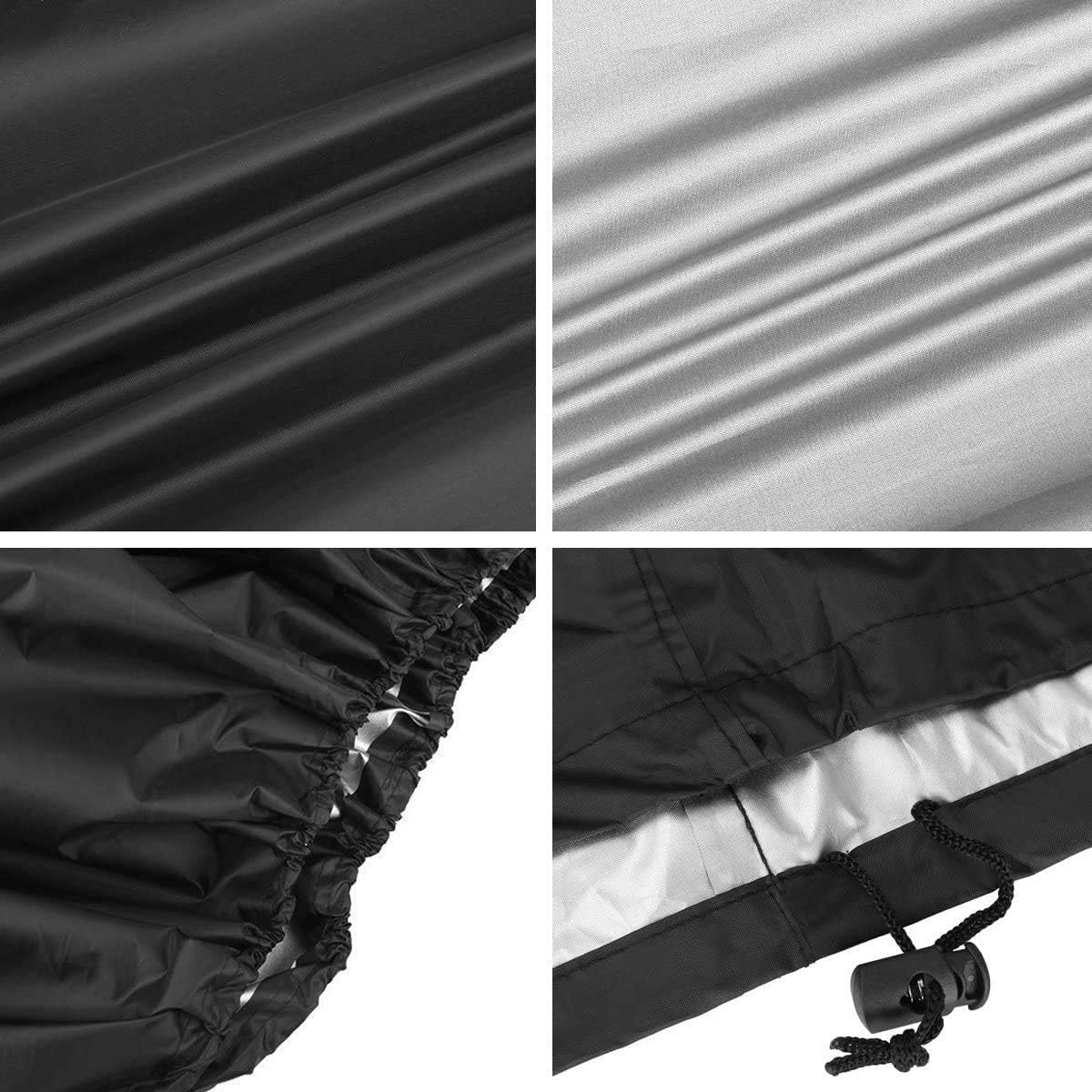 Housse de Salon Table Rectangulaire Oxford pour Meubles de Jardin UV Protection (Noir)-150*130*90CM - 3