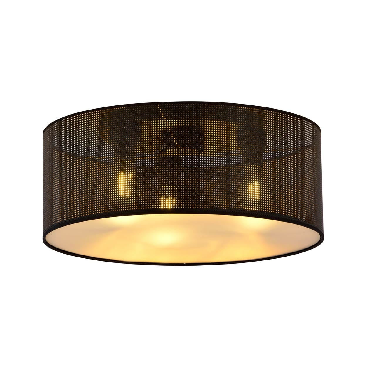 Plafon Aston okrągły czarno-złoty 3xE27x10W wym: 20 x 50 cm IP20 metal Emibig