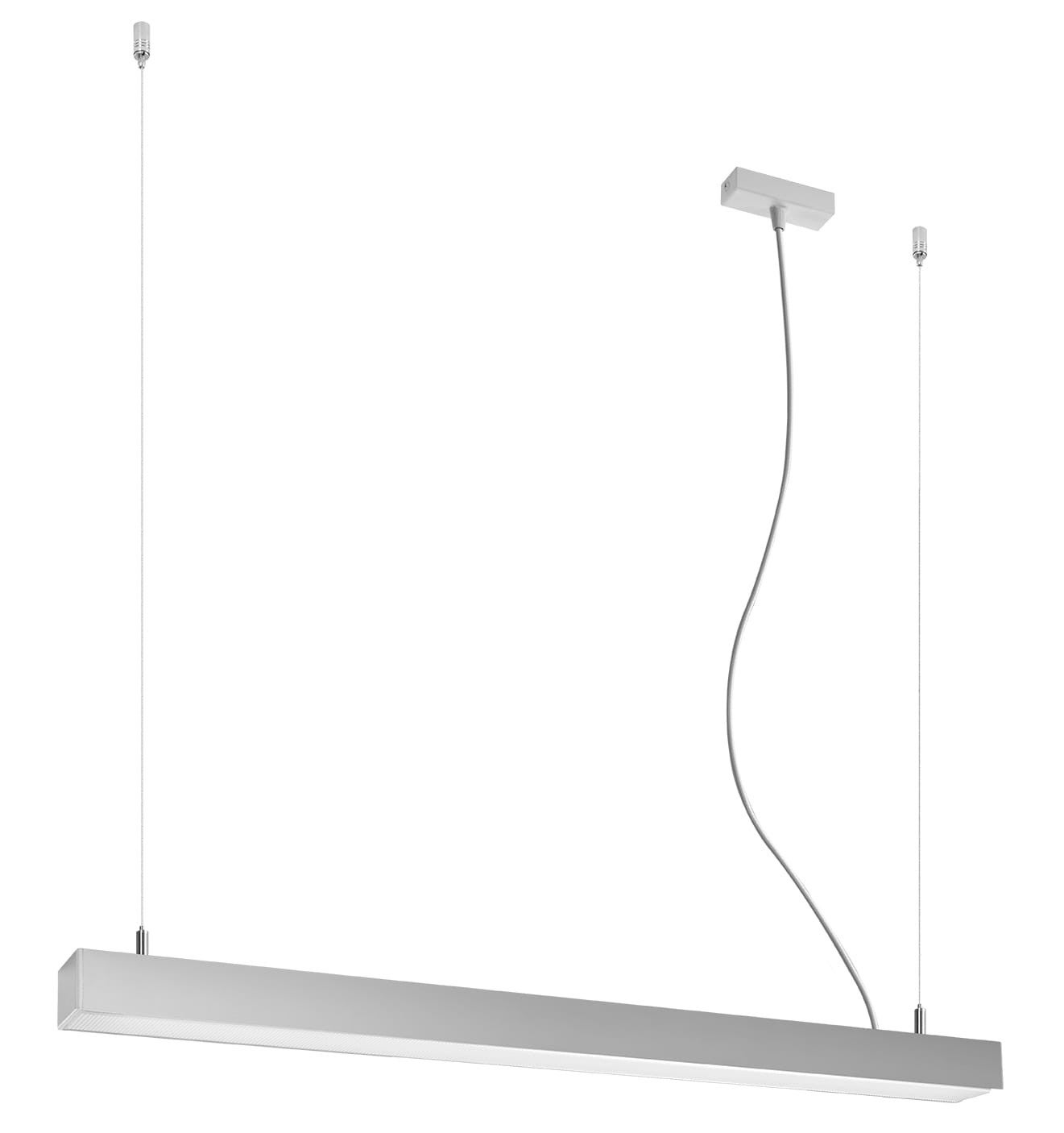 Lampa wisząca Pinne srebrna LED 31W 3000K 4600lm wym: 150 x 95 x 5,5 cm metal Thoro Lighting