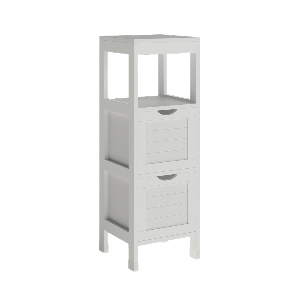 Vicco Szafka Midi Vilda, Biały, 30 x 89 cm z 2 szufladami