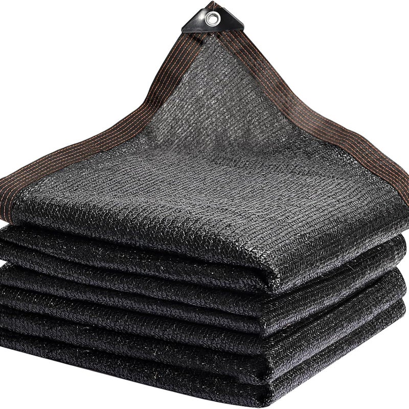 Siatka cieniująca siatka chroniąca przed słońcem tkanina cieniująca z ochroną UV siatka cieniująca do szklarni wiatrochronna okrywania ogrodu czarna