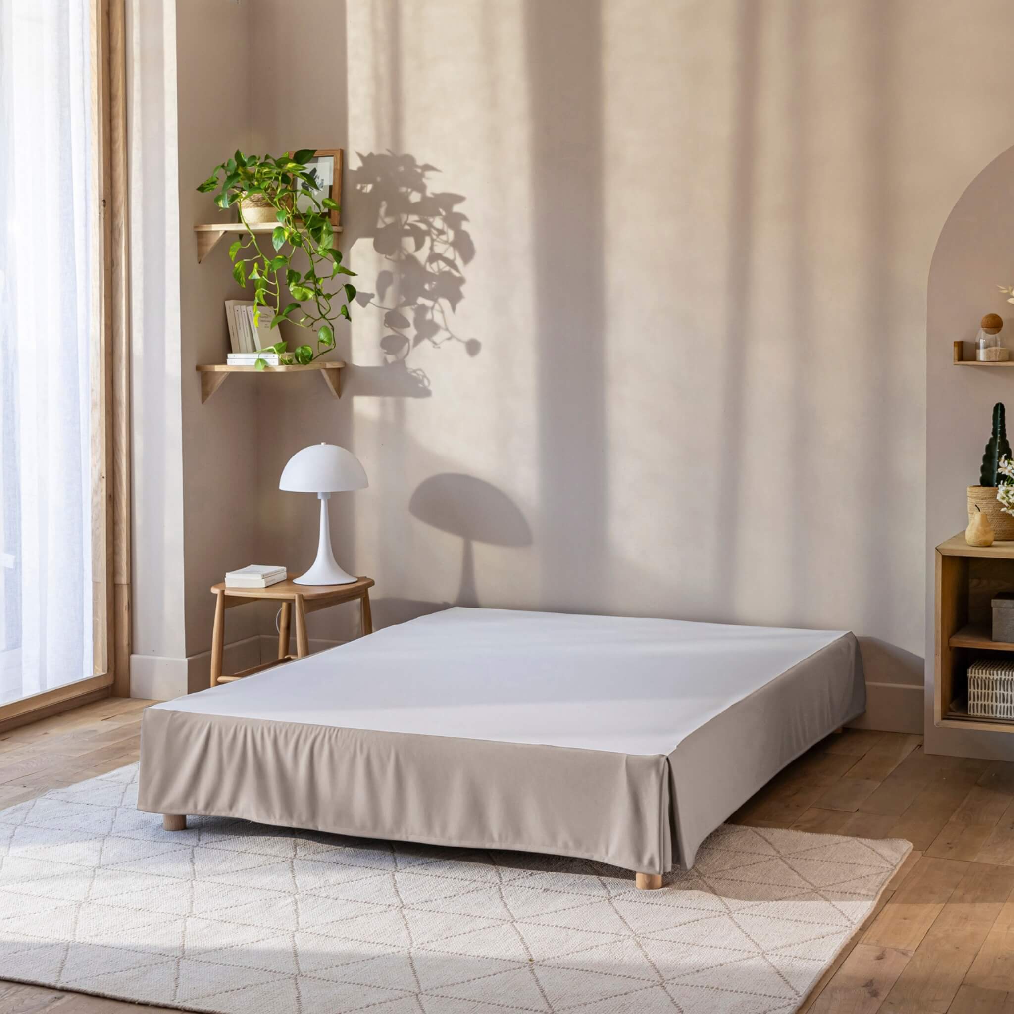 Cache-sommier intégral taupe 160x200 - 3