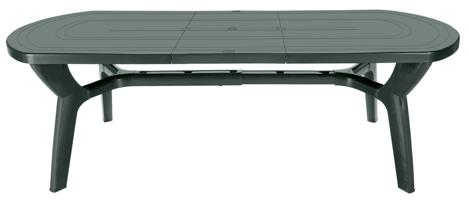 Tavolo Pagoda Da Giardino Allungabile In Plastica resina 180/230