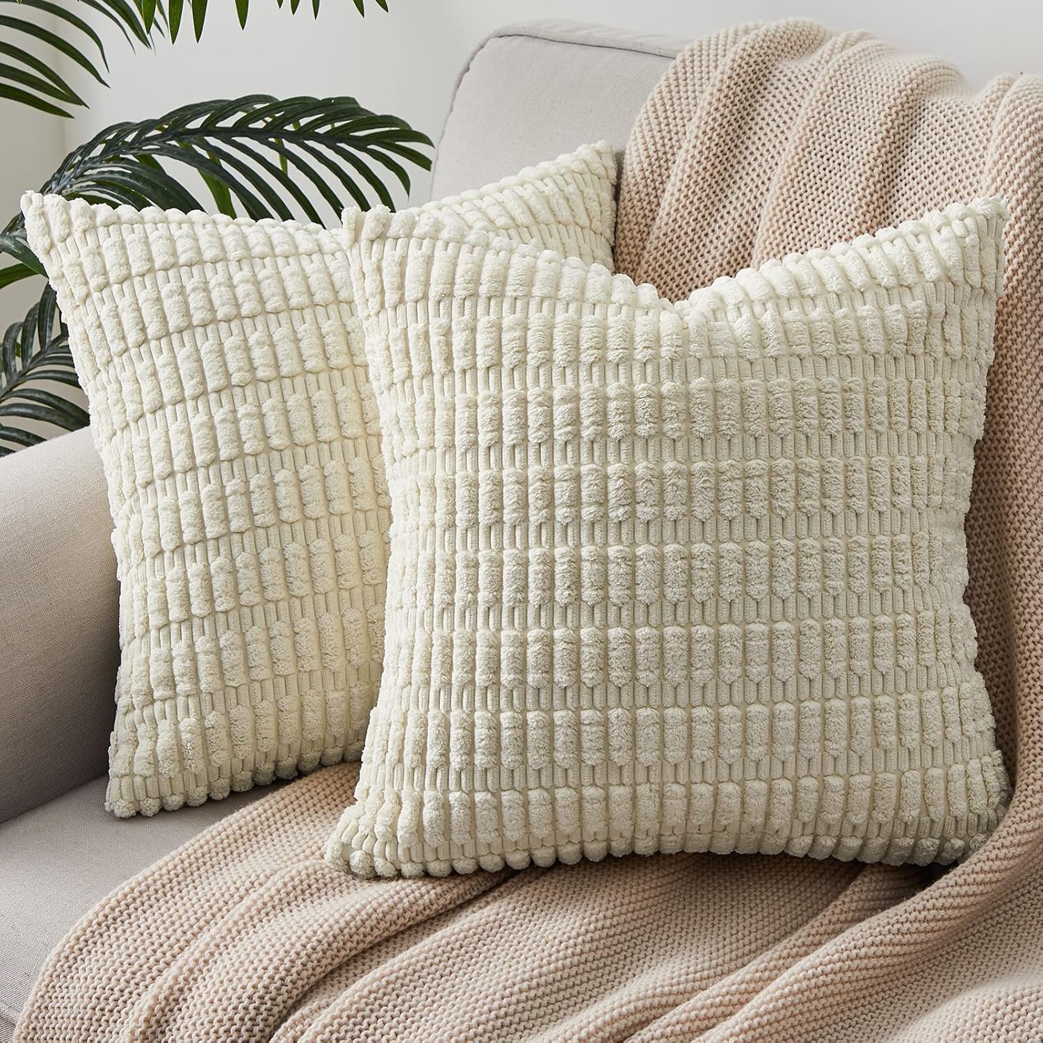 Housses De Coussin Imperméables Pour Salon De Jardin - Lot De 2, Taille 40x40x8 Cm - Fermeture éclair Cachée, Avec Liens De Fixation - Couleur Bleu Roi - 6