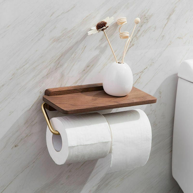 Porte-rouleau de papier toilette Porte-papier toilette mural sans perforation Boîte à papier toilette Porte-papier toilette pour téléphone portable - 4