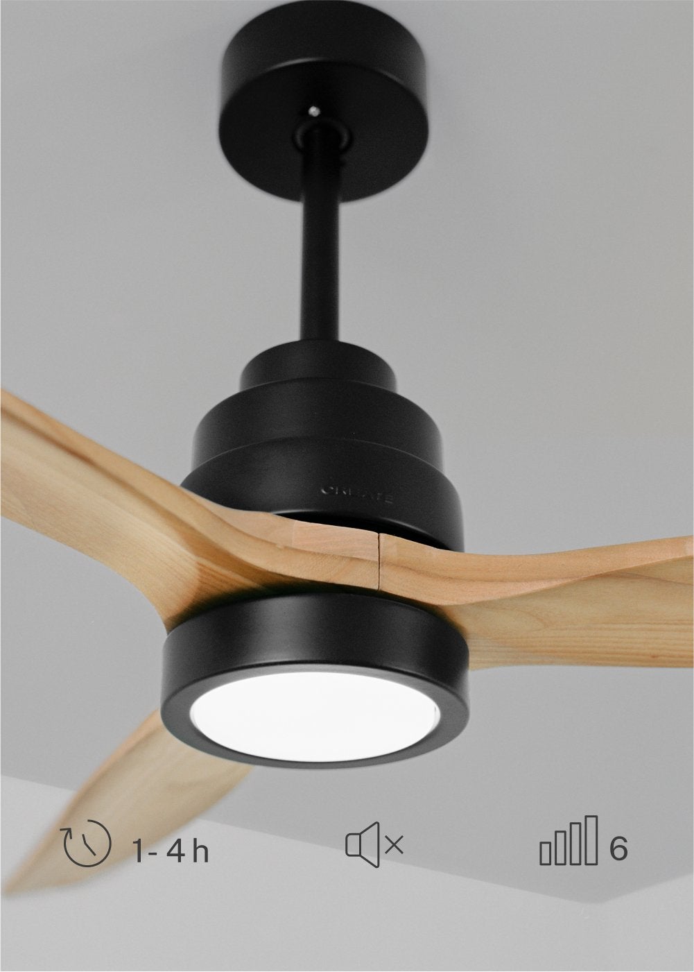 WINDSTYLANCE DC - Ventilateur de Plafond 40W Silencieux Ø132 cm - Avec lumière et télécommande - 5