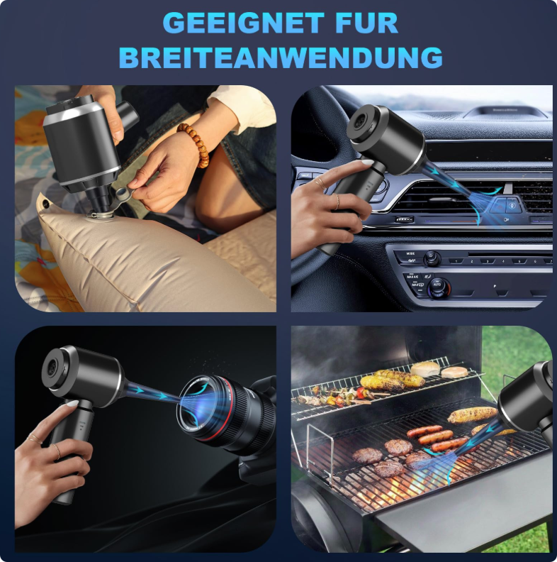 Aspirateur à main et souffleur 2 en 1, aspirateur sans fil rechargeable 15 000 PA, aspirateur de voiture puissant, 3 vitesses, 80 000 tr/min, noir - 6