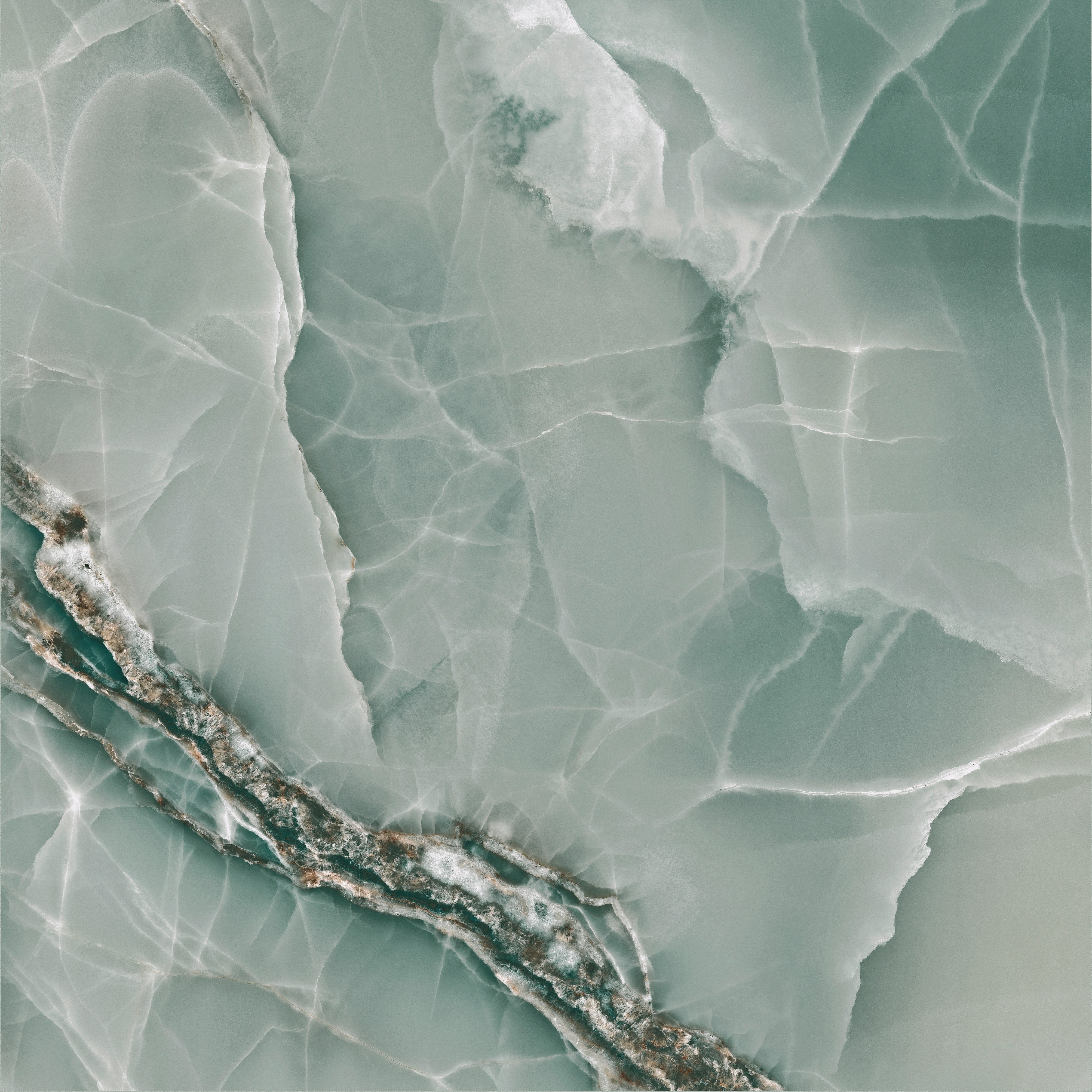 Carrelage Espagnol Effet/Imitation Marbre Onyx ÉTERNA TURQUOISE Poli 60x120 - 6