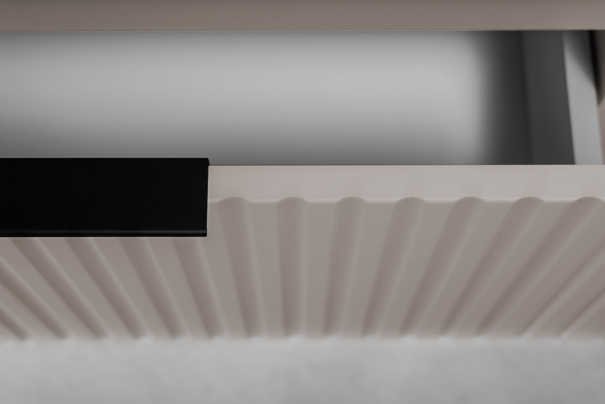 Zestaw łazienkowy FLOW 120 cm kaszmir z blatem dąb craft i regałami - 7