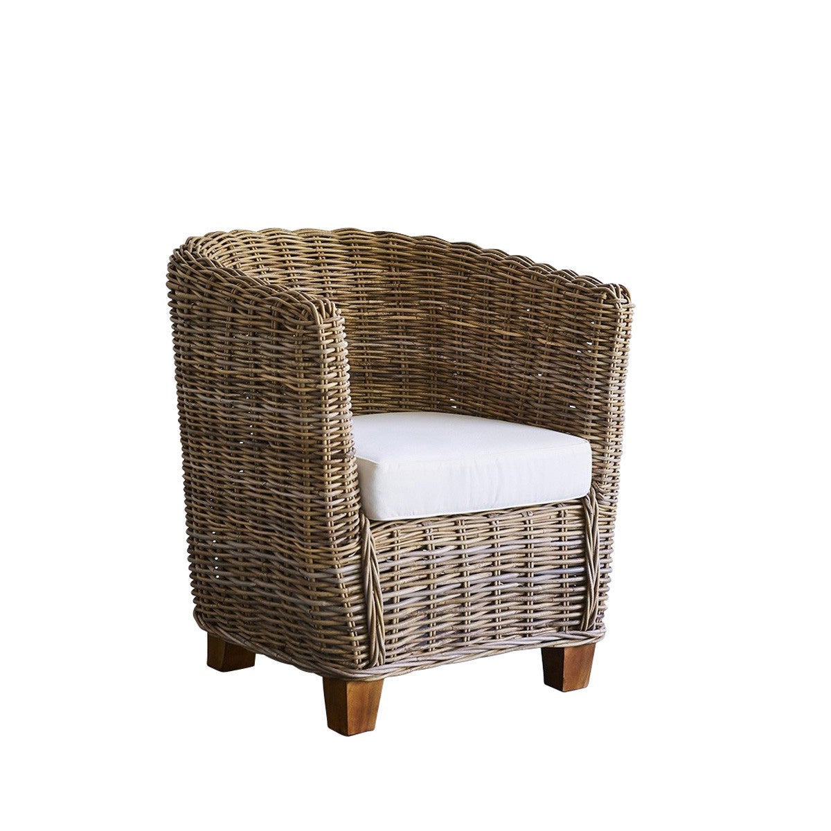 Fauteuil rond de jardin en kubu MUSA - 2