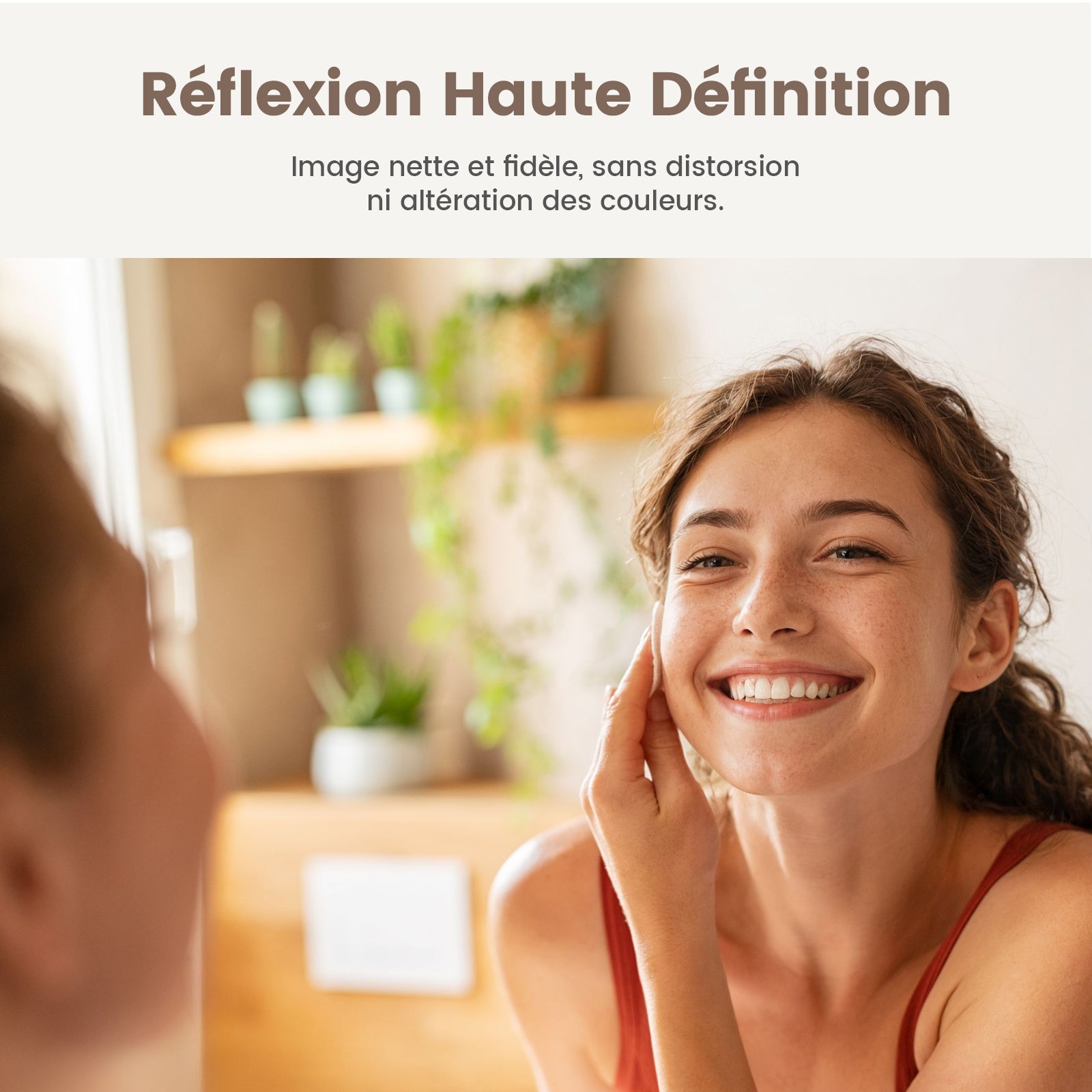 EMKE Specchio Irregolare 45 × 60 cm a Forma di Goccia, Specchio Decorativo da Parete per Bagno - 3