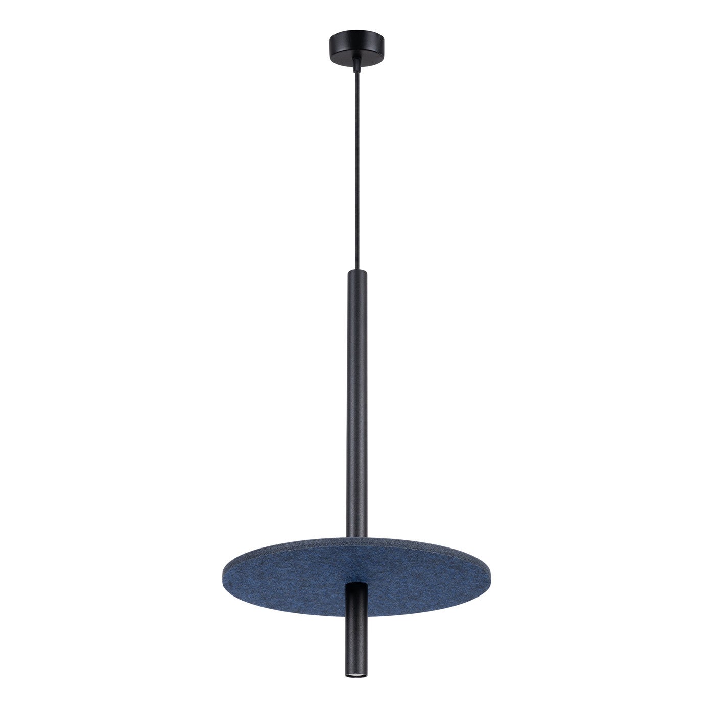 Lampa sufitowa filcowy krążek FELTRO granatowo-czarna 1xG9x8W filc wym:126x30x30cm IP20 Sollux Lighting