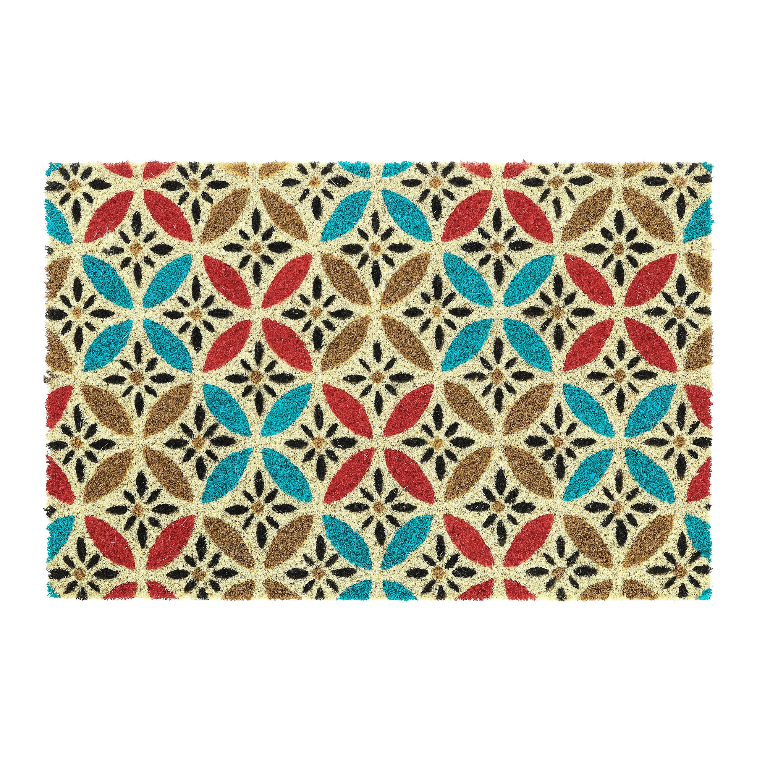 Relaxdays Paillasson Coco Motif Hirondelles - Tapis D'Entrée Résistant Aux Intempéries 40x60cm, Multicolore