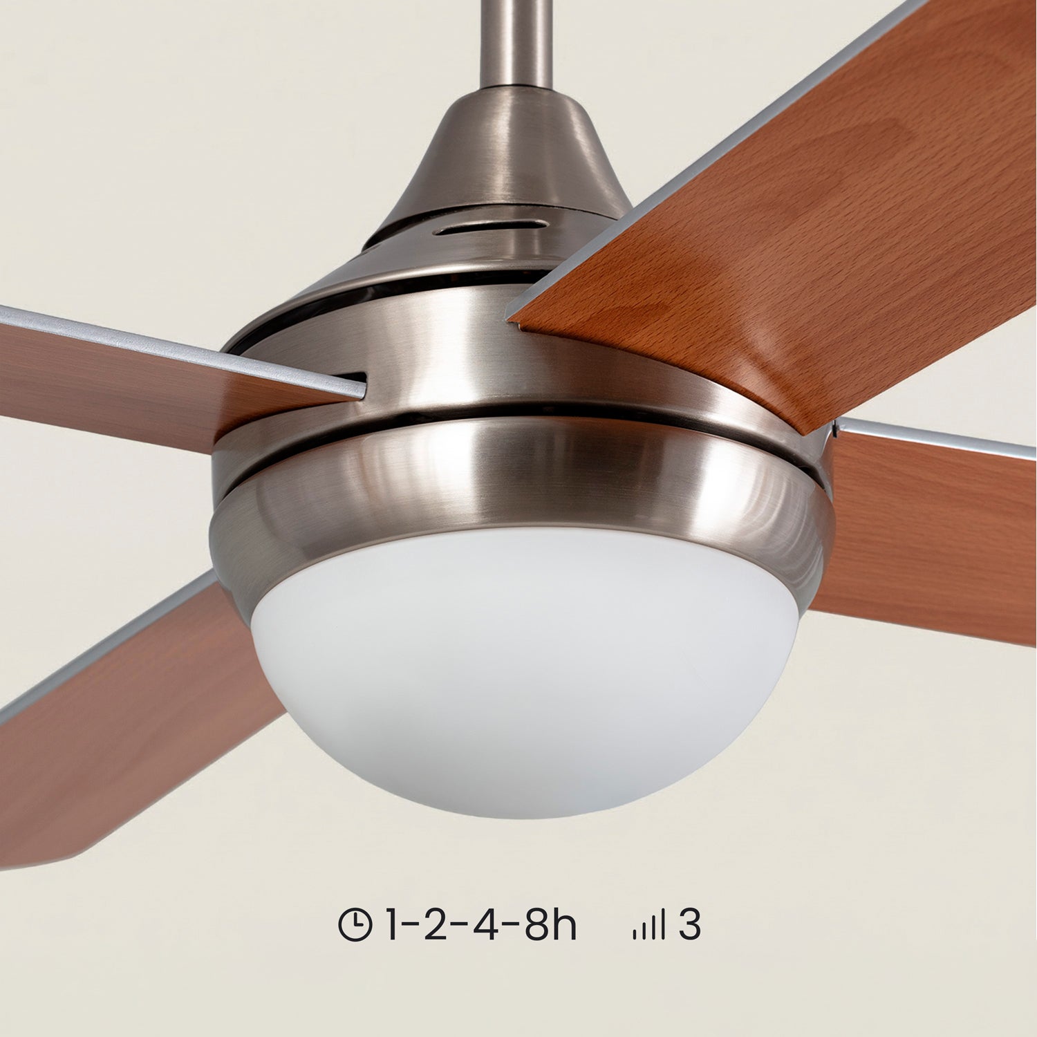 TECHBREY - Ventilateur de Plafond Silencieux avec Télécommande | 3 Vitesses Réglables | Minuterie Intégrée | Moteur AC 60W | Lames Réversibles - 3