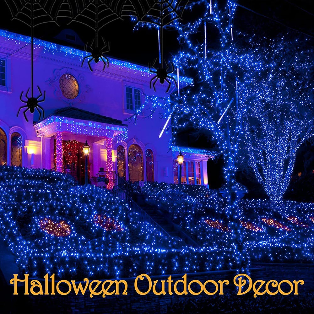 Guirlande Lumineuse de Noël, 20M 200 LED Lumières de Noël Intérieur et Extérieure Électrique 8 Modes Guirlande Décorative pour Fête Bleu - 8