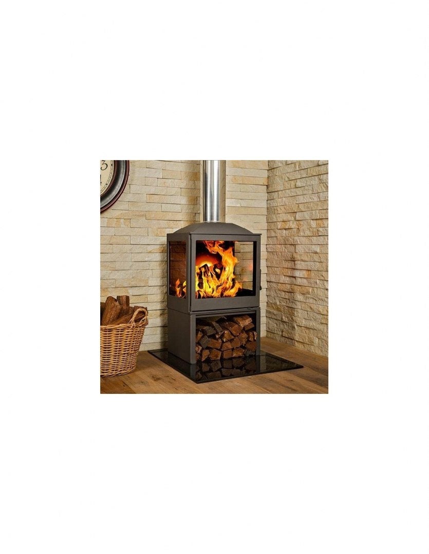 Podstawa szklana hartowana - szyba pod Piec lub Kominek 80x60 cm CZARNA - 4