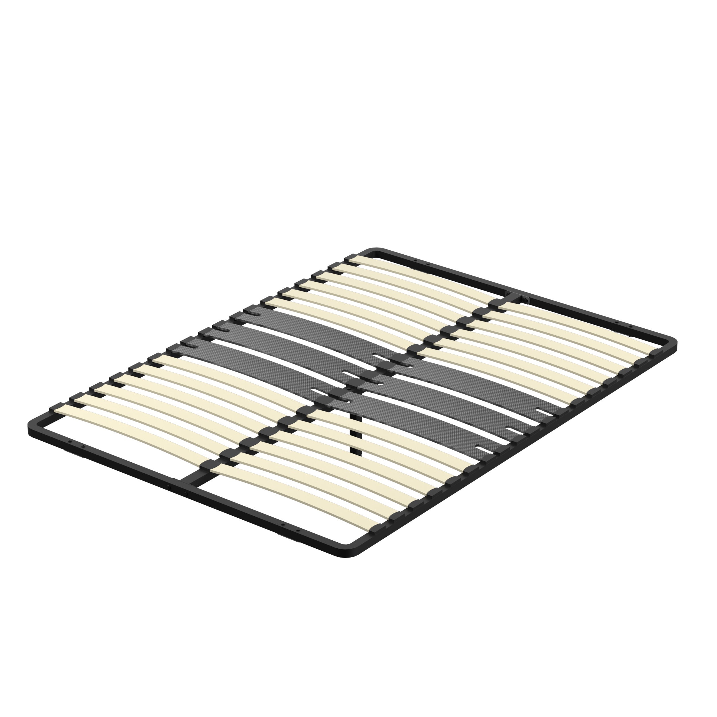 DEWINNER Cadre lattes 140x190 cm, 2x15 Lattes Peuplier Naturel - 5