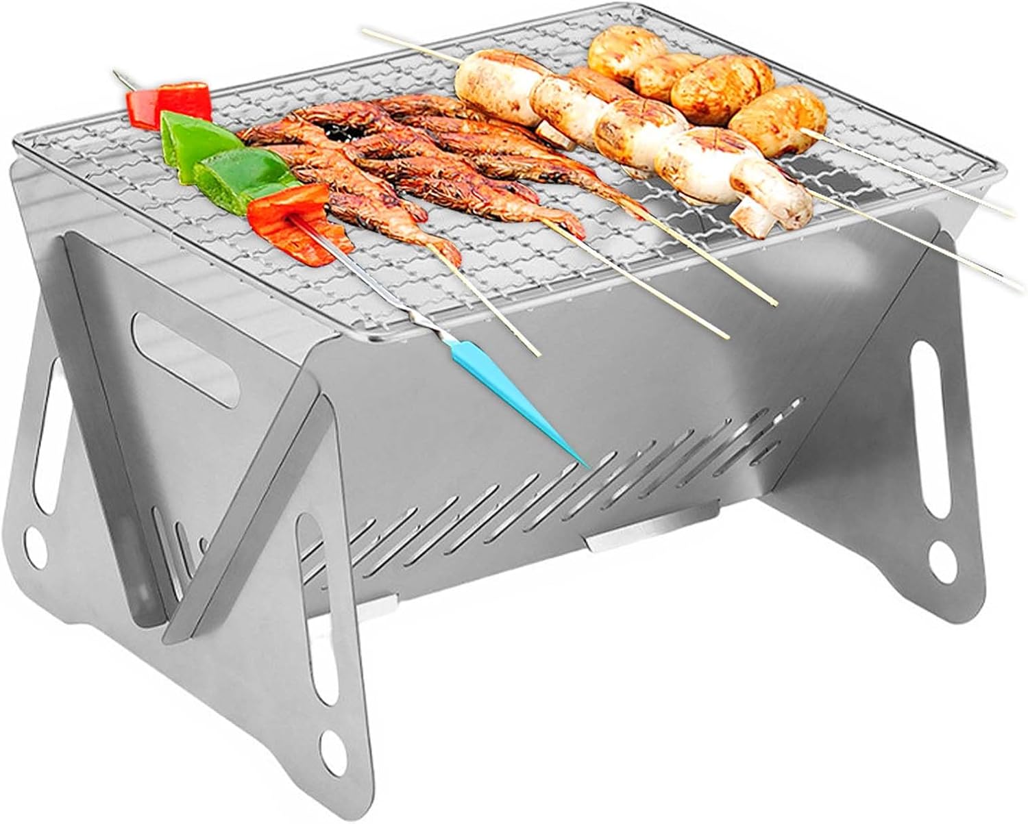 CLP Griglia Portatile da Capeggio in Acciaio Inox I Griglia Barbecue