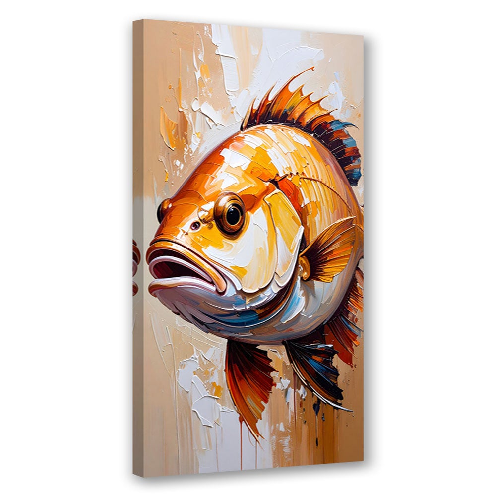 Obraz na płótnie do salonu kuchni restauracji ryba imitacja farby 40x80