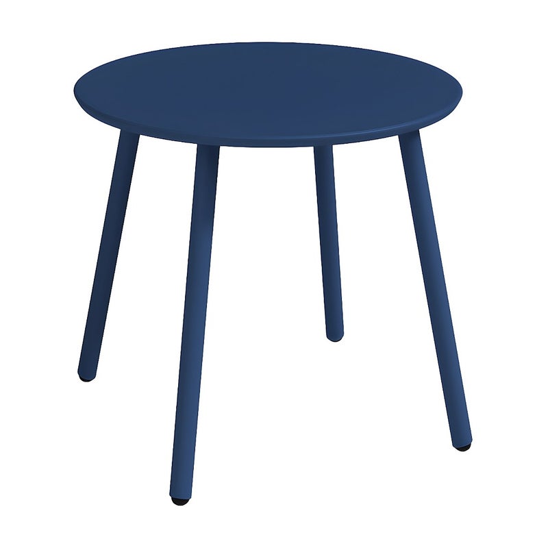 Ogrodowy stolik dostawiany z metalu w kolorze granatowym MIRMANDE