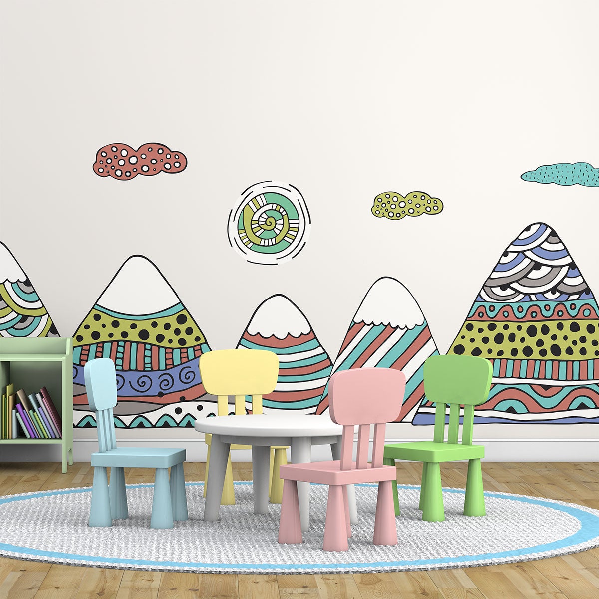 Adesivo bambino di montagna scandinavo anoushka - Sticker adesivo - adesivi murali - 120x180cm - 3