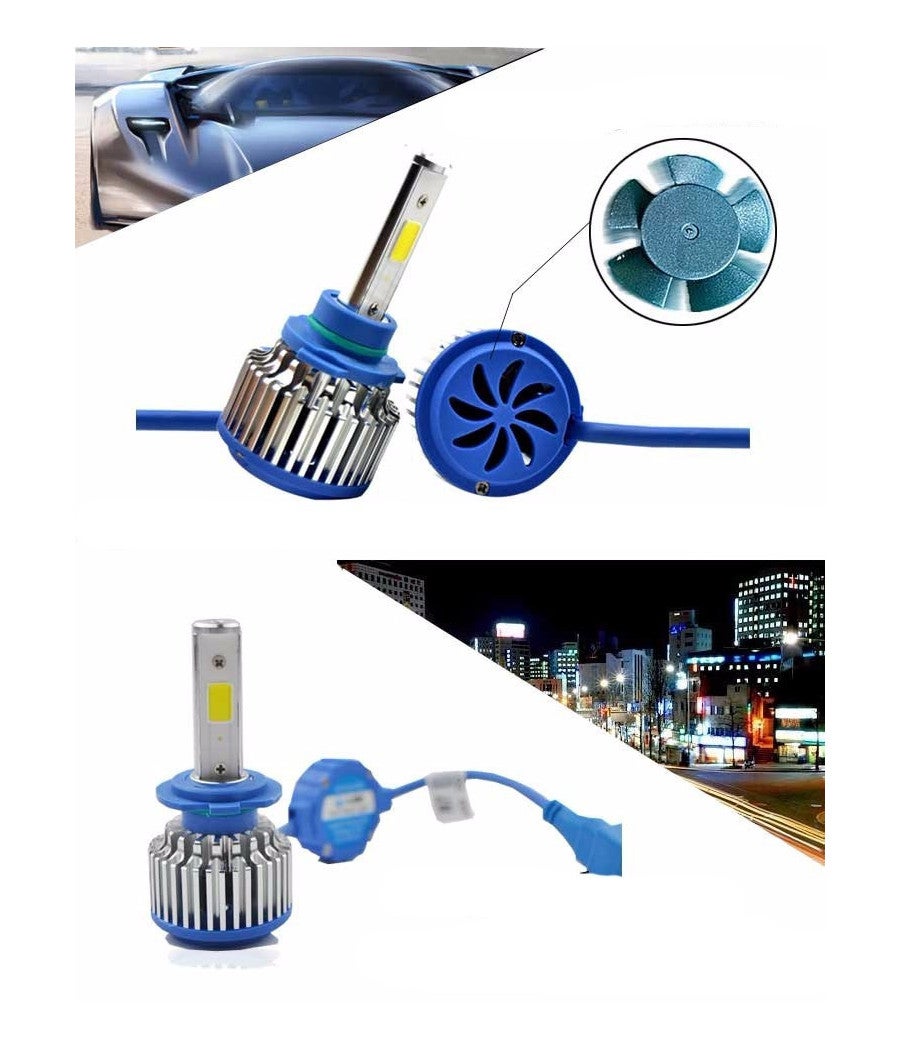 Trade Shop - Kit H7 Lampade A Led Cree Full Led 2600 Lumen 6000k 24w Ip68 Led Cree Cob 360° - - 4