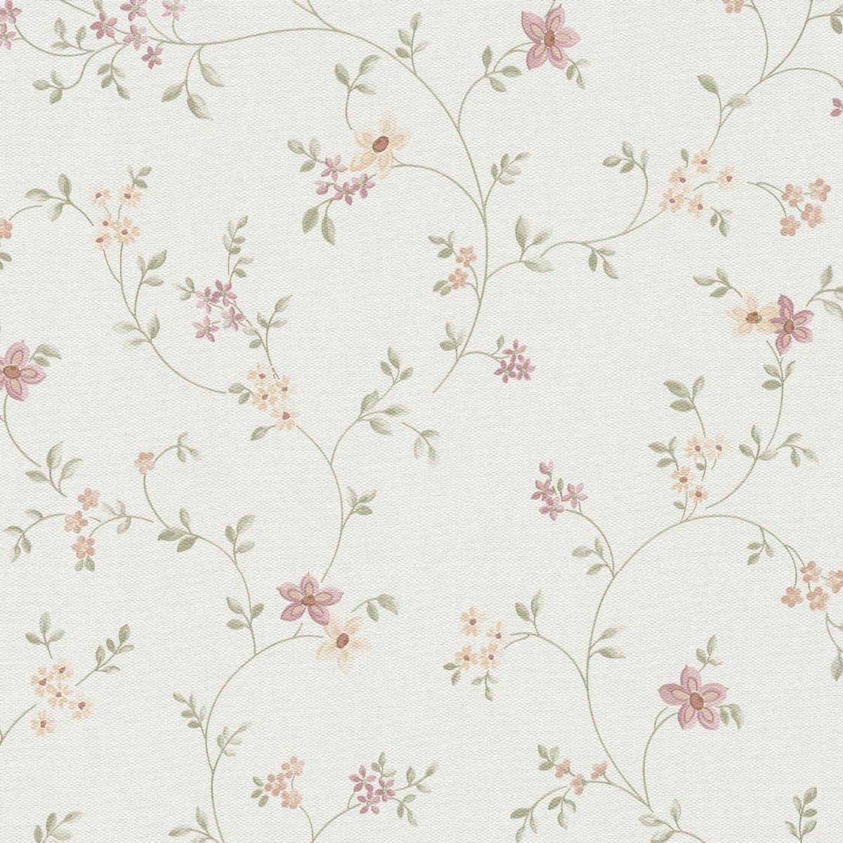Papel pintado floral autoadhesivo, papel pintado estilo casa de campo, papel pintado floral, papel pintado con flores, 0,52 x 2,5 m - 2