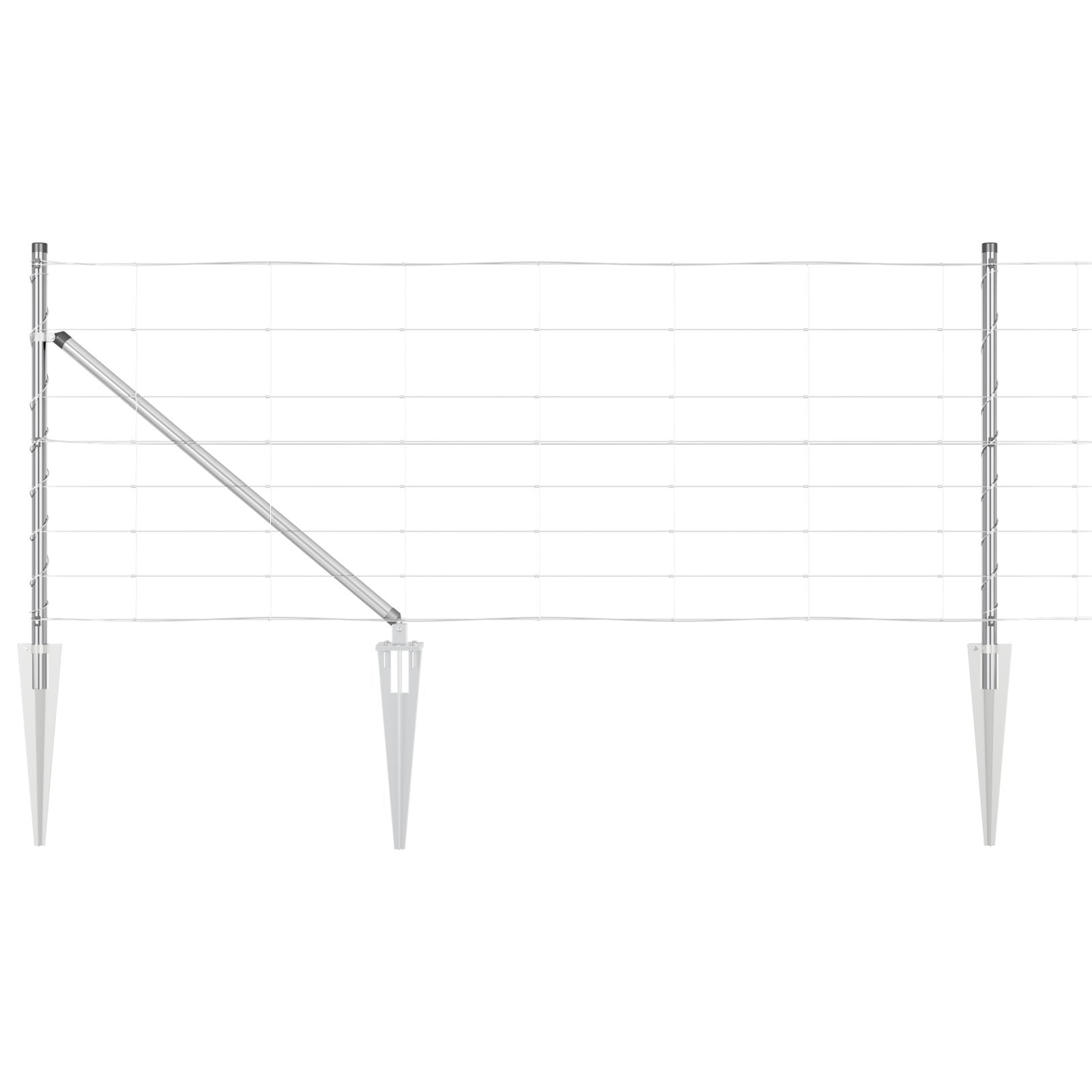 Słupek ogrodzeniowy. Galwanizowany 100 x 0,8 m Stal vidaXL