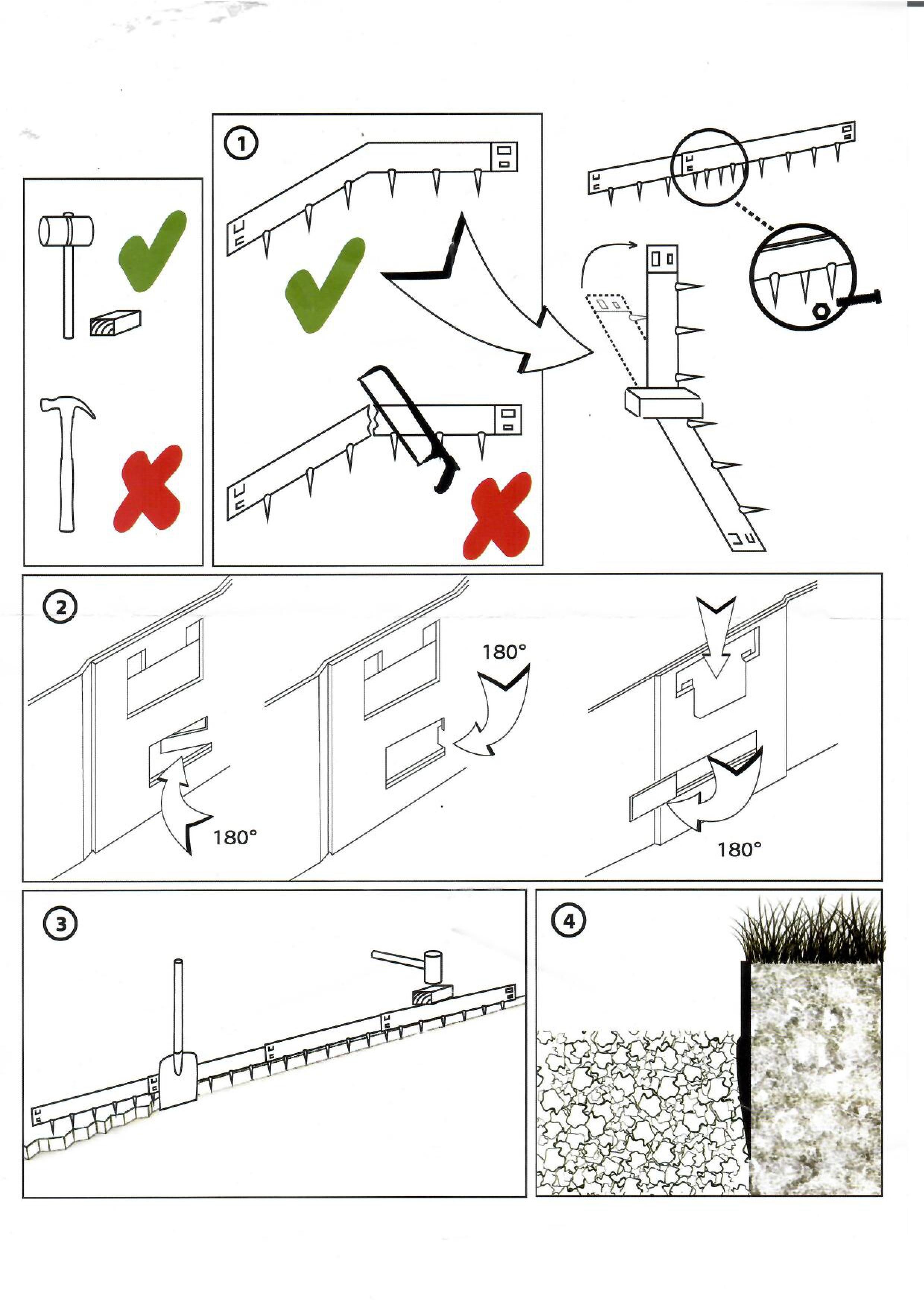 Wovar Bordure de jardin en acier noir 16 x 106 cm Flexible - Par pièce - 6
