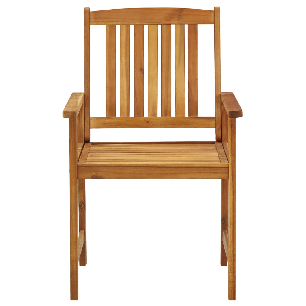 Chaise de jardin pliable avec coussin en Bois Marron - 5