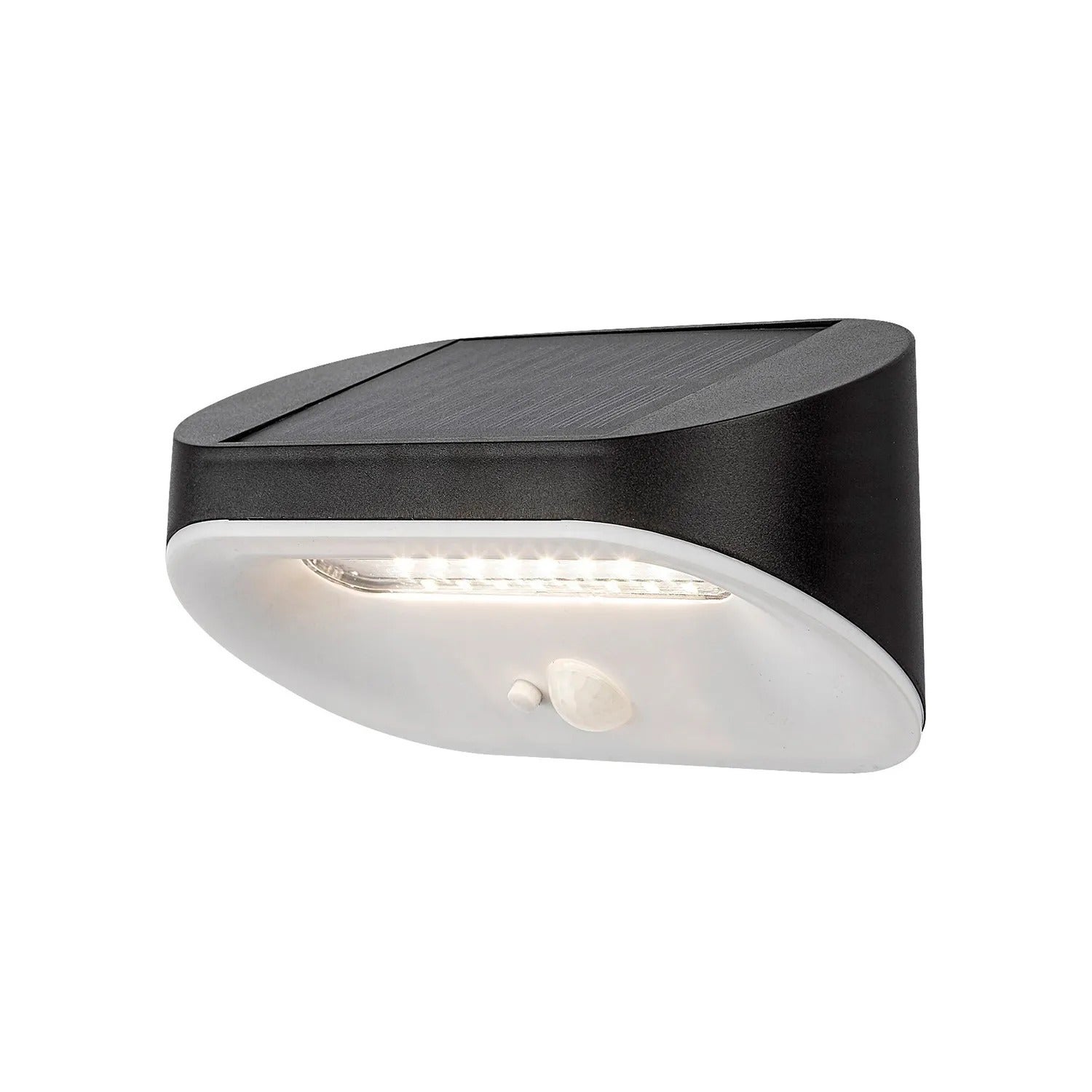 Kinkiet solarny z czujnikiem ruchu Brezno LED 3.2W Neutralna biel 145lm czarno-biały wym:7,5x16x8cm IP44 Rabalux
