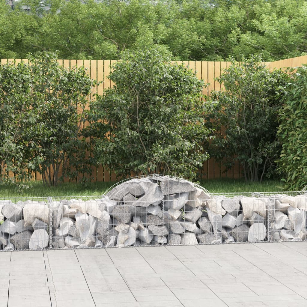 Kosze gabionowe, 18 szt, 200x50x40/60 cm, galwanizowane żelazo vidaXL