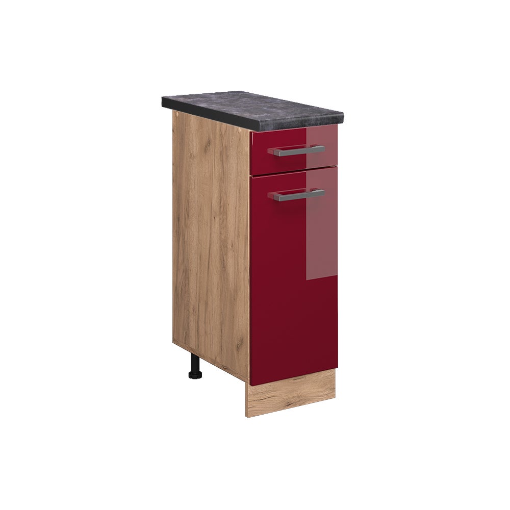 Vicco Szafka dolna do kuchni R-Line, Czerwony połysk, 30 cm , BP Antracyt