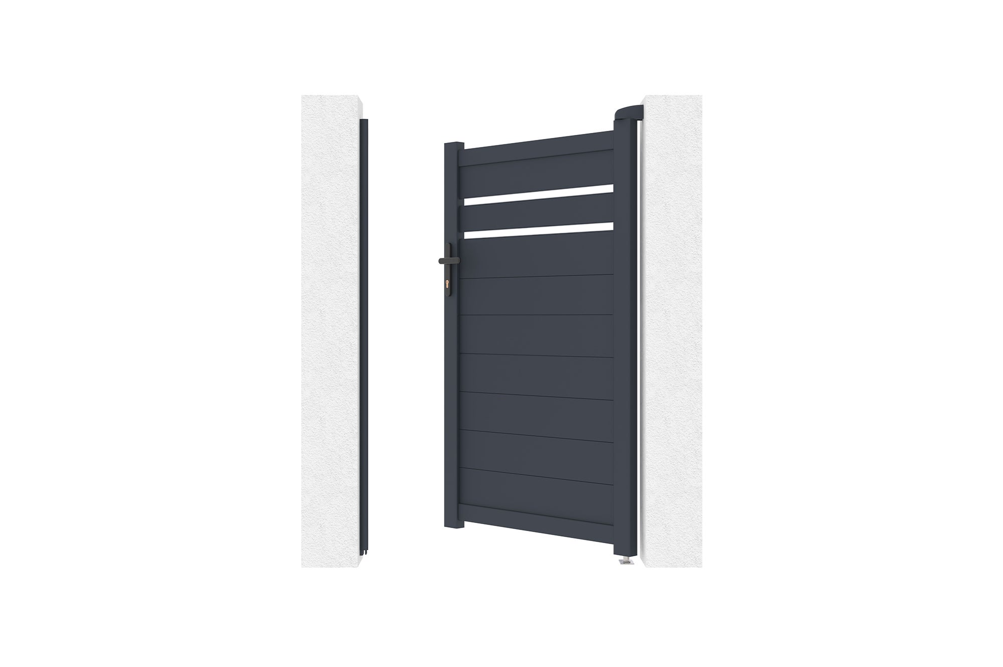Portillon 1m CIMONE H.160cm aluminium gris - 7