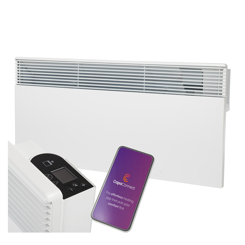 Grzejnik elektryczny 2500W konwektorowy energooszczędny ścienny Wi-Fi IPX4 Intuis TACTIC