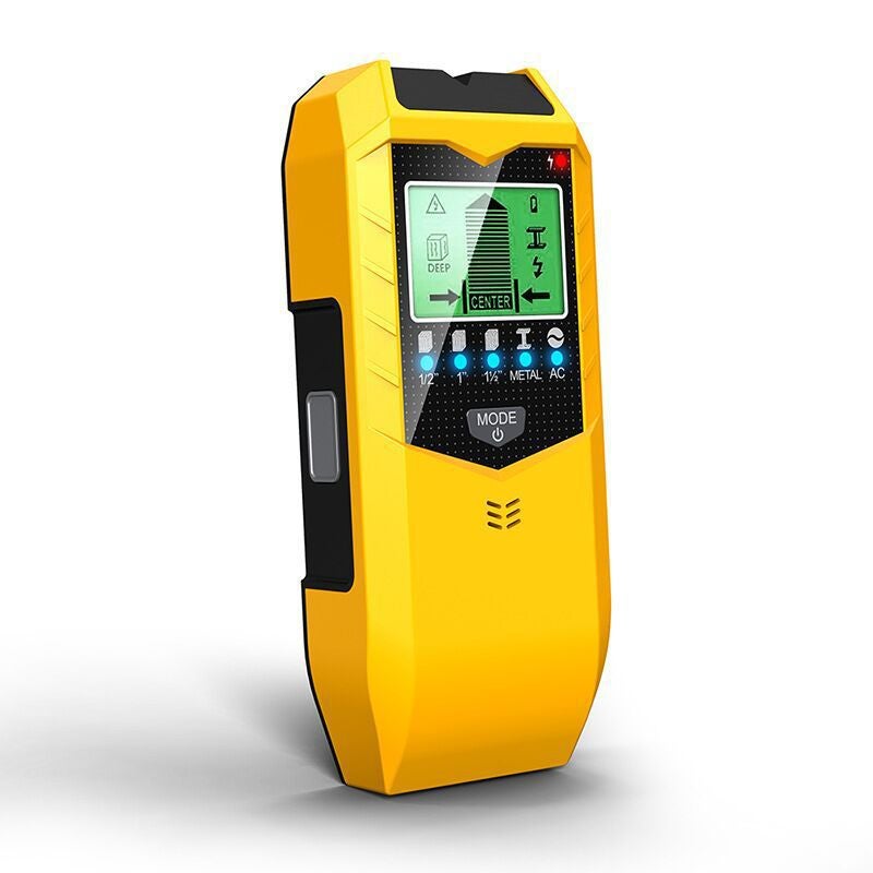 Localizador de cables, detector de metales, escáner de pared, con pantalla LCD y alarma sonora (plateado) - 7