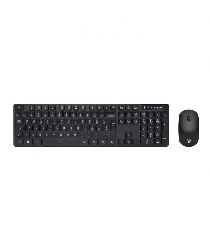 Kit Clavier Slim + Souris Optique Sans Fil 2.4 GHz - Mini Clavier Italien OFFERT