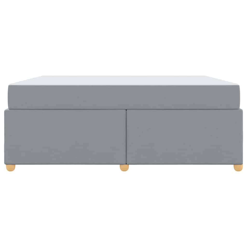 Cadre de lit avec matelas gris clair 180 x 200 cm tissu - 5
