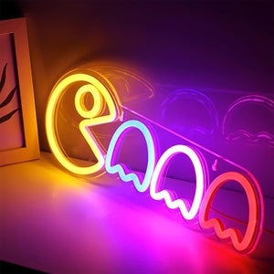 Insegna Al Neon LED Godzilla 'Re Del Mostro' – Luce Dimmerabile USB, 36x35 Cm, Decorazione Murale Per Camera Ragazzi E Gamers