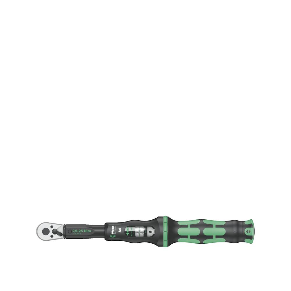 Klucz dynamometryczny Wera Click-Torque A 6 precyzja 2,5-25 Nm ergonomiczny czarno-zielony
