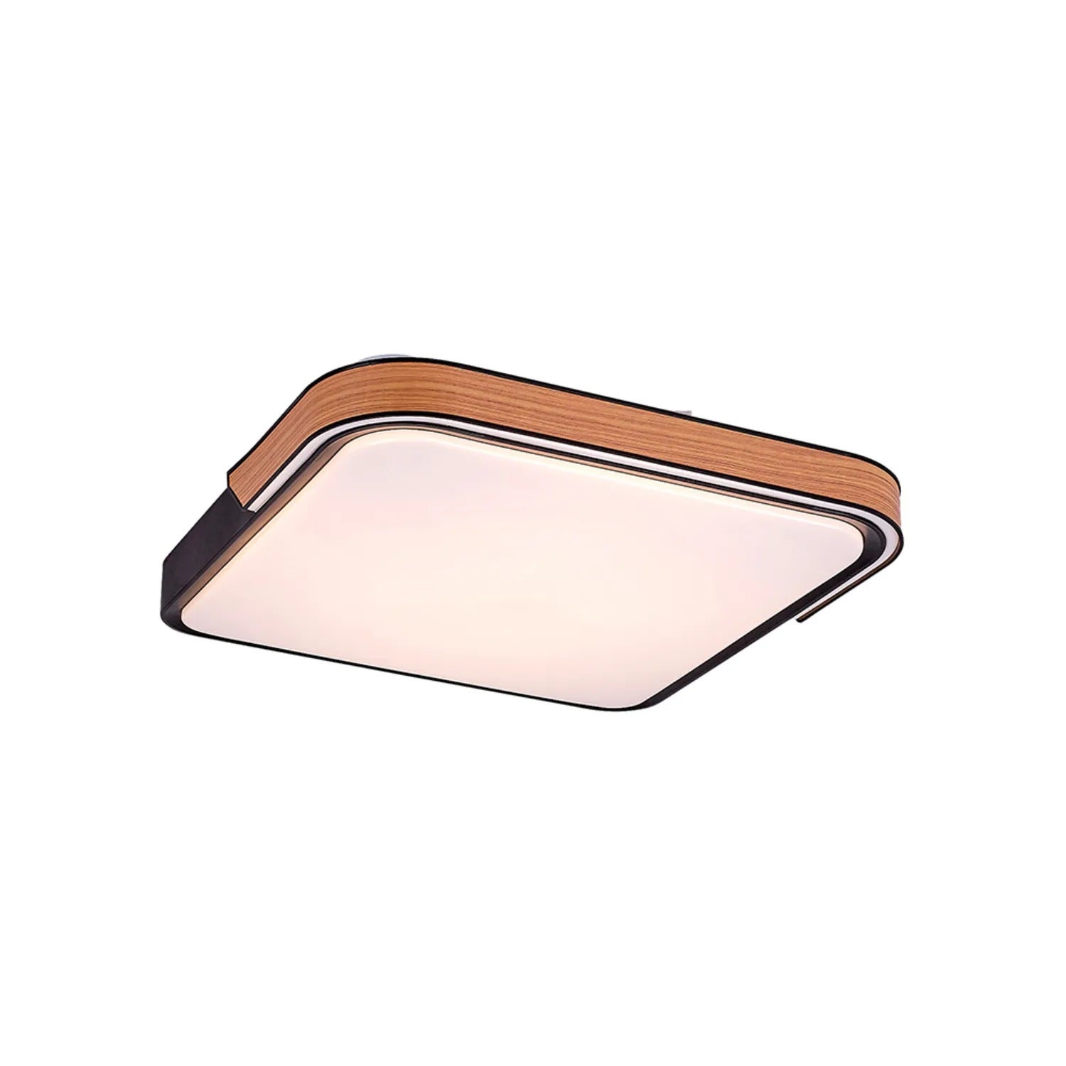 Plafon kwadratowy z pilotem Arild LED 48W Odcienie bieli 1850lm czarny matowy-biały wym:8x50x50cm IP20 Rabalux
