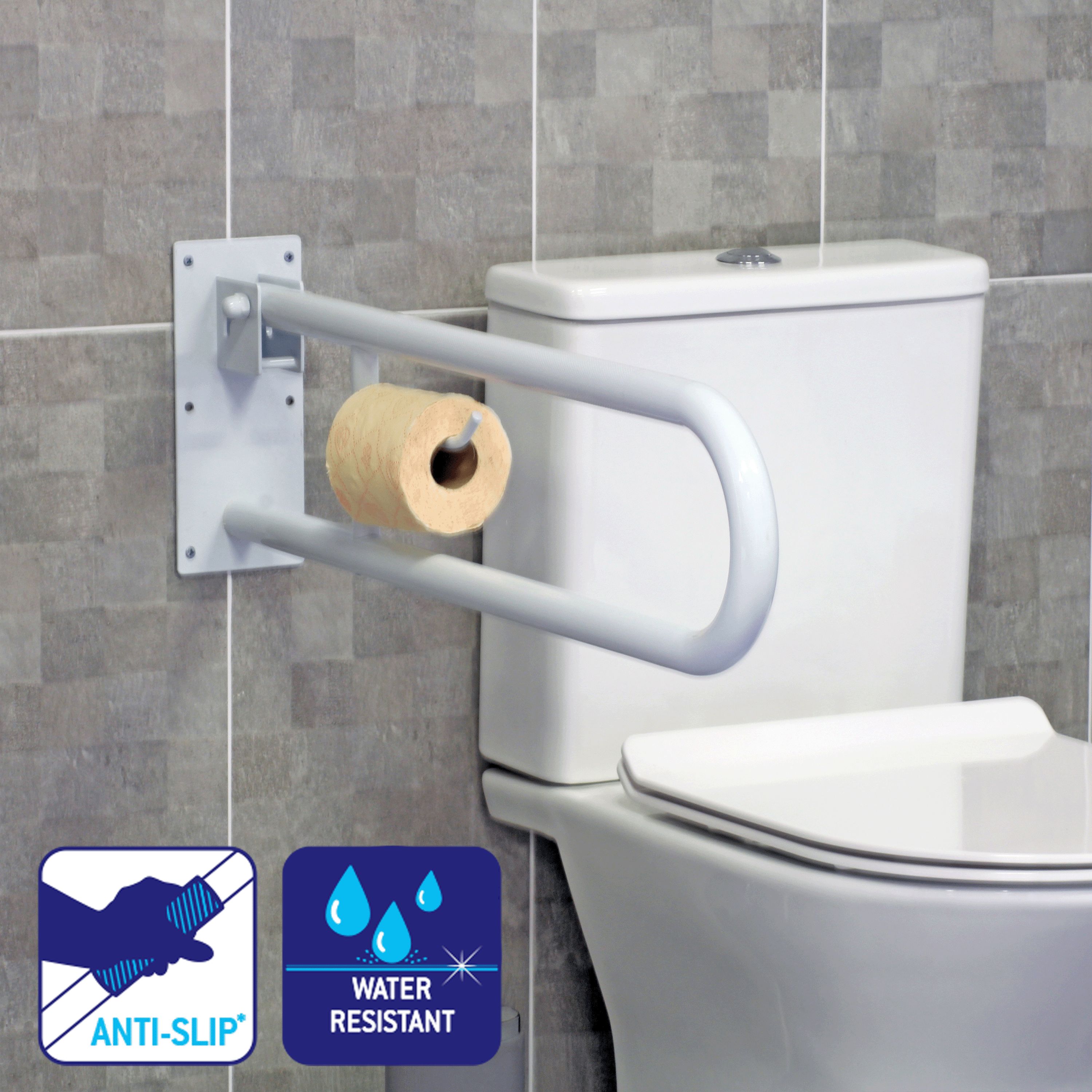 Uchwyt do WC/bidetu Grab biały 73 CM Sensea - 3