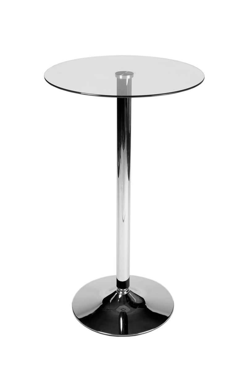 Table en verre ronde avec hauteur de 105 cm Verre clair | Leroy Merlin