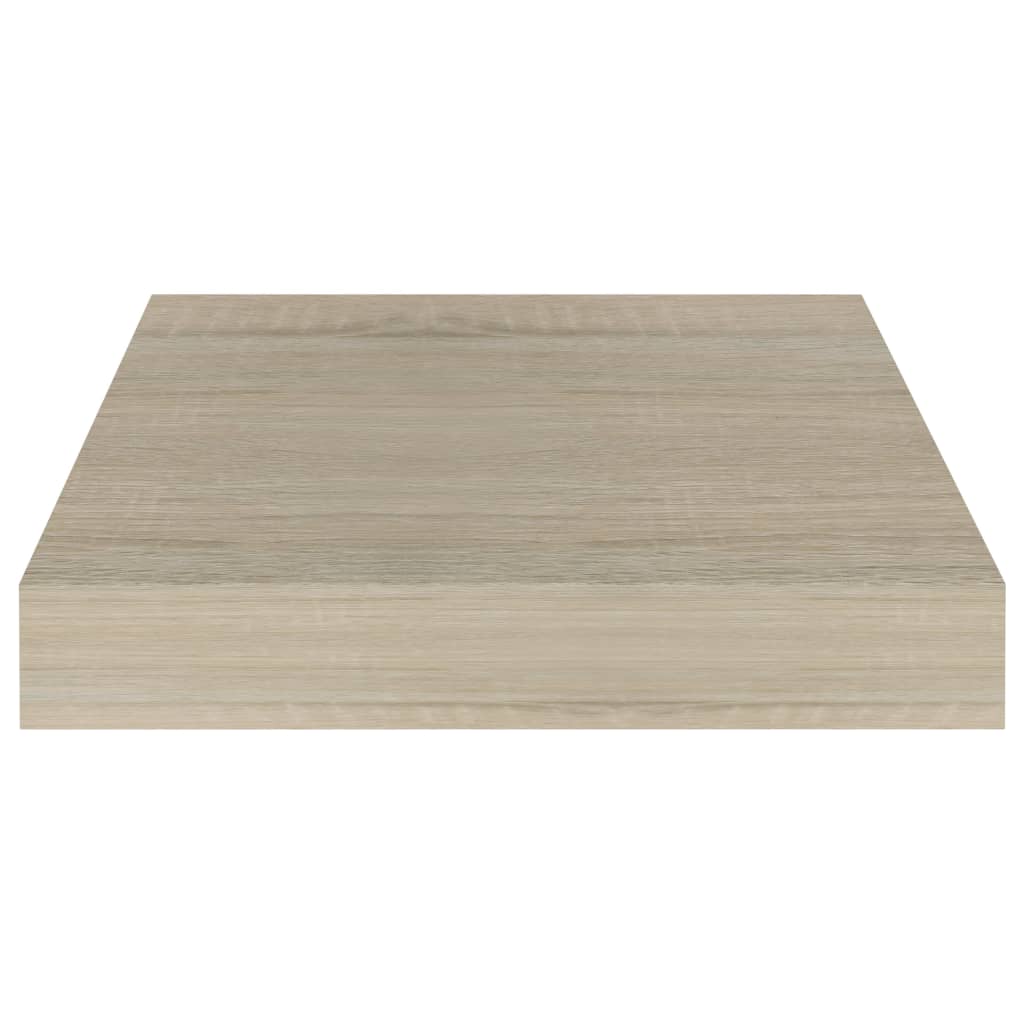 étagères murales flottantes 2 pcs chêne 23x23,5x3,8 cm MDF - 5