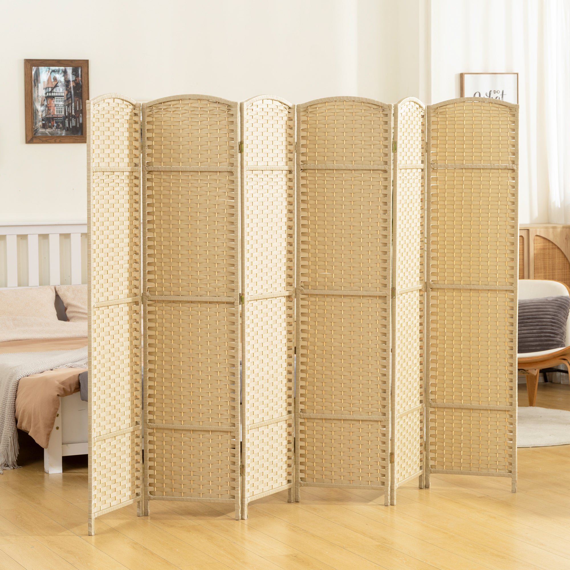 Paravent interieur bois de pin HOMCOM - 2