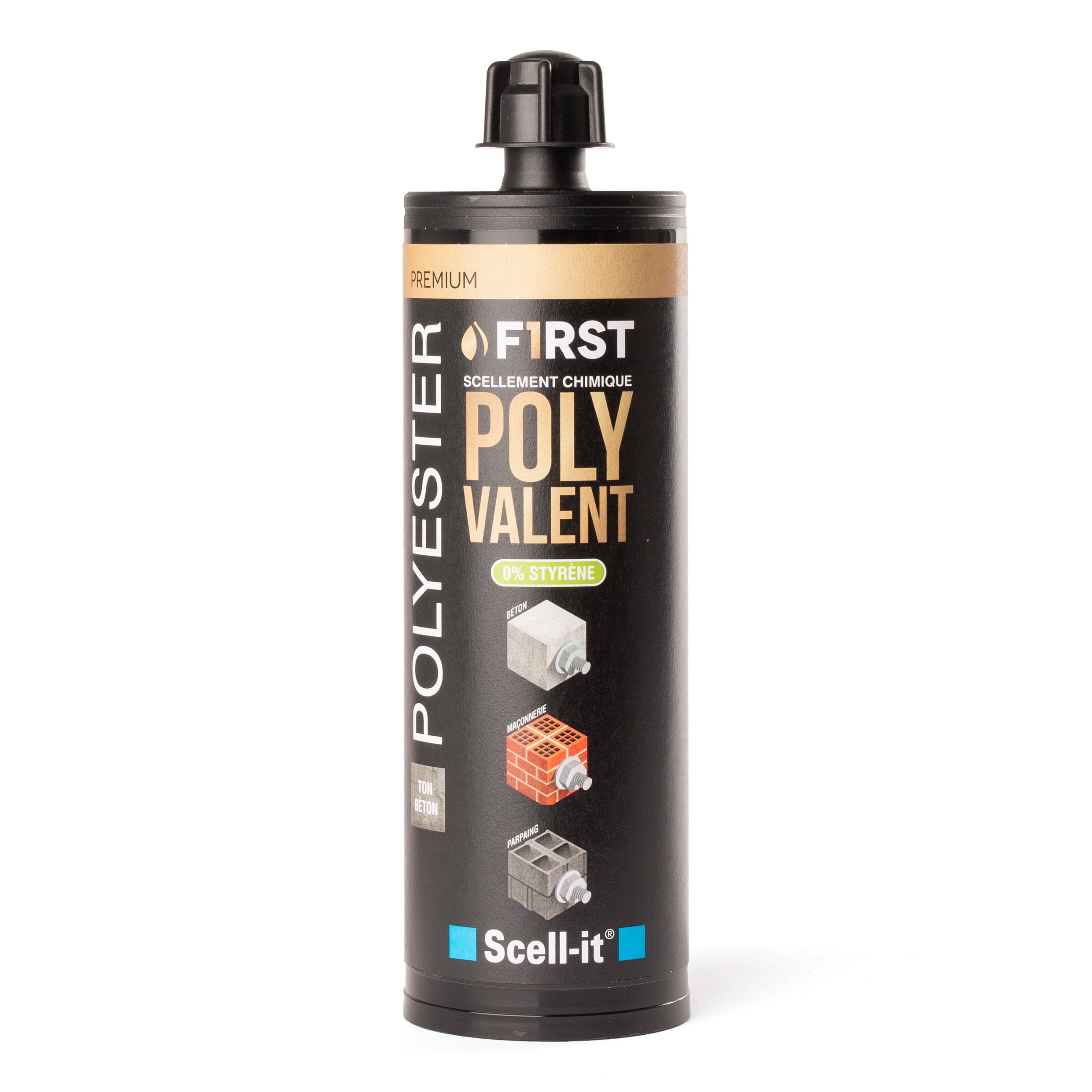 Cartouche scellement chimique polyvalent First SCELL-IT - 410 ml - Gris béton - FIRST410G - 3